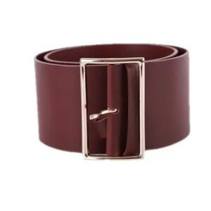 BA&SH - Authentic - Burgundy Leather Waist Belt - International Leather - Size S